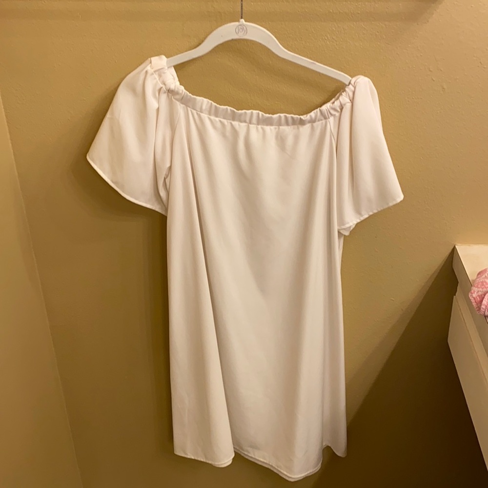 BP white off the shoulder dress